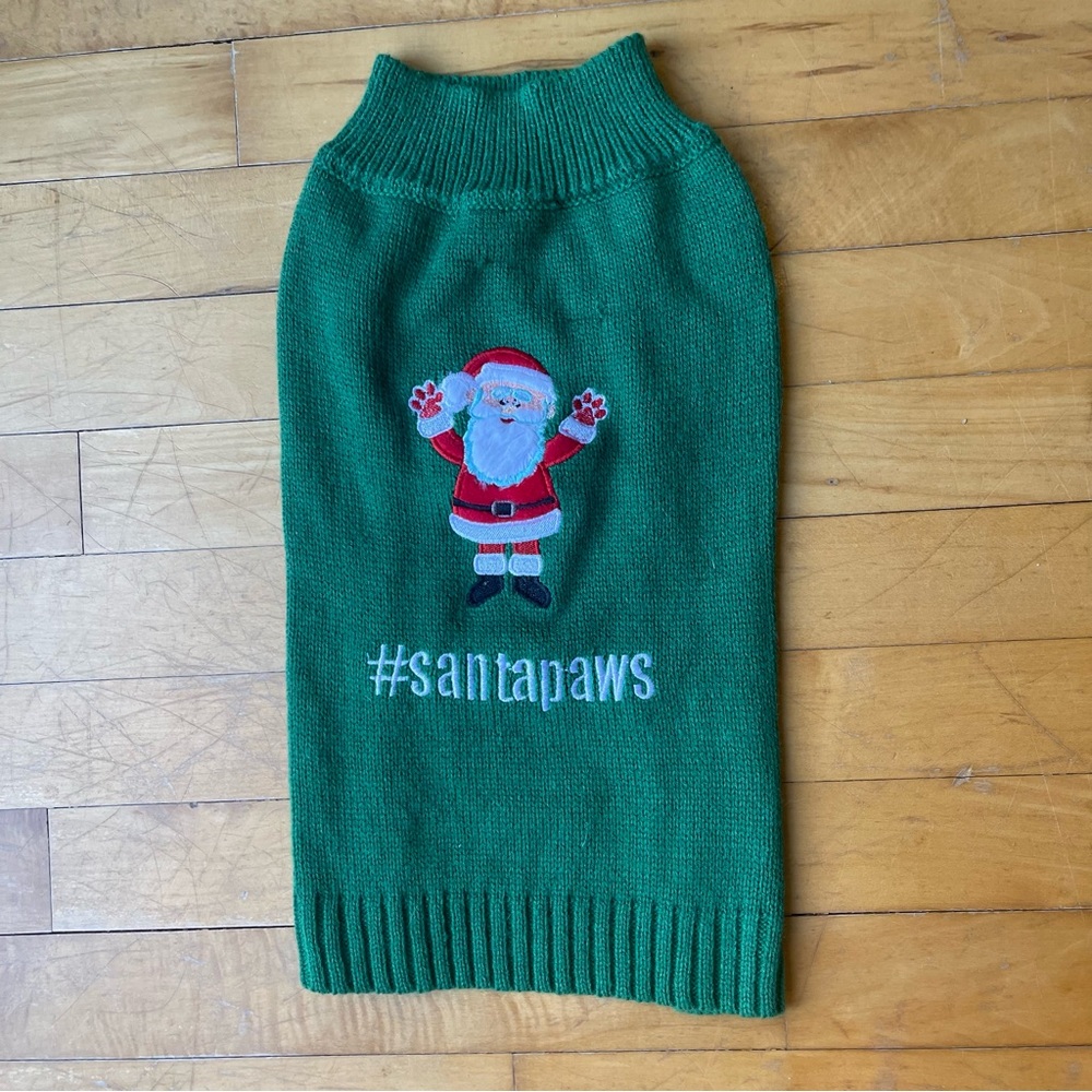 Dog Sweater “Santapaws” Size Medium